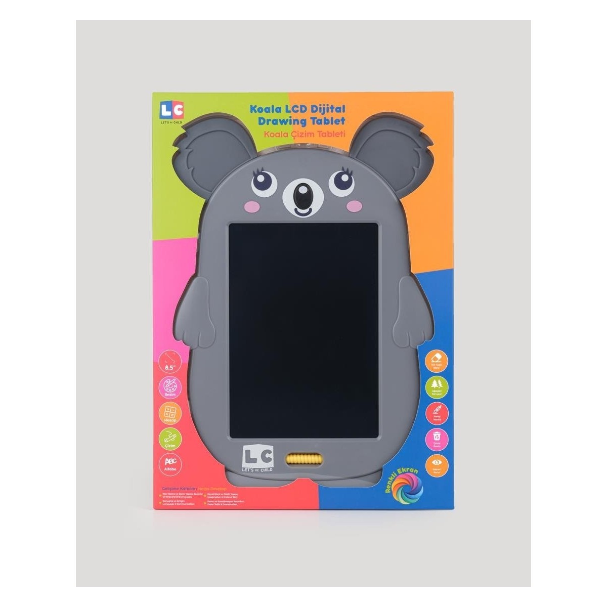 Let’s Be Child Sevimli Koala Dijital Çizim Tableti 8,5 inç Renkli Eğlenceli Tasarım ile Yaratıcılığı Destekler