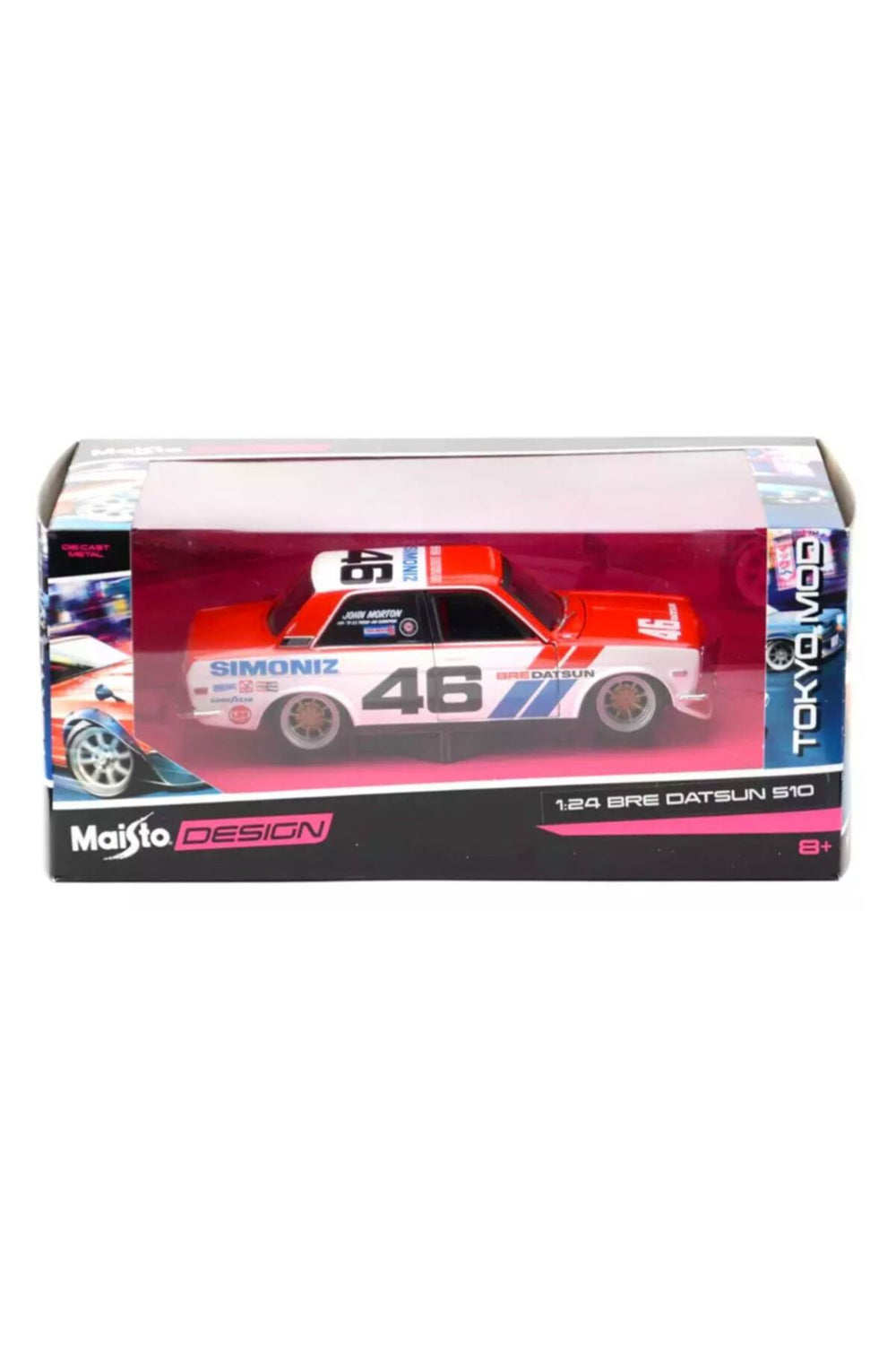 Maisto 1/24 BRE Datsun 510 Kırmızı Beyaz Model Araba