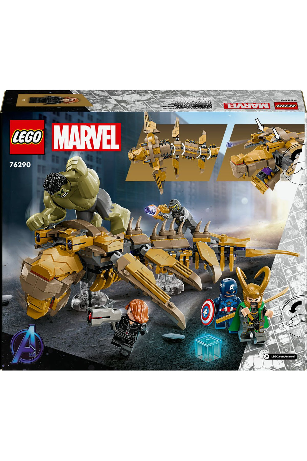 ® Marvel Avengers, Leviathan’a Karşı 76290 -7 Yaş ve Üzeri Yapım Seti (347 Parça)