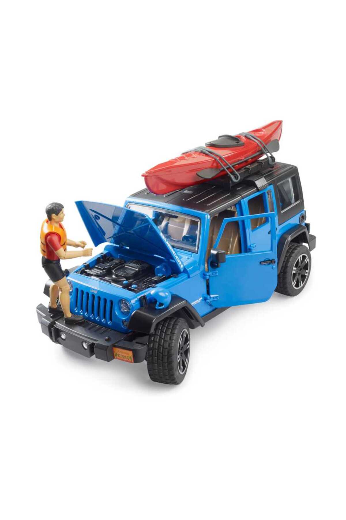 Bruder Jeep Wrangler Rubicon Kano Ve Sürücü 02529