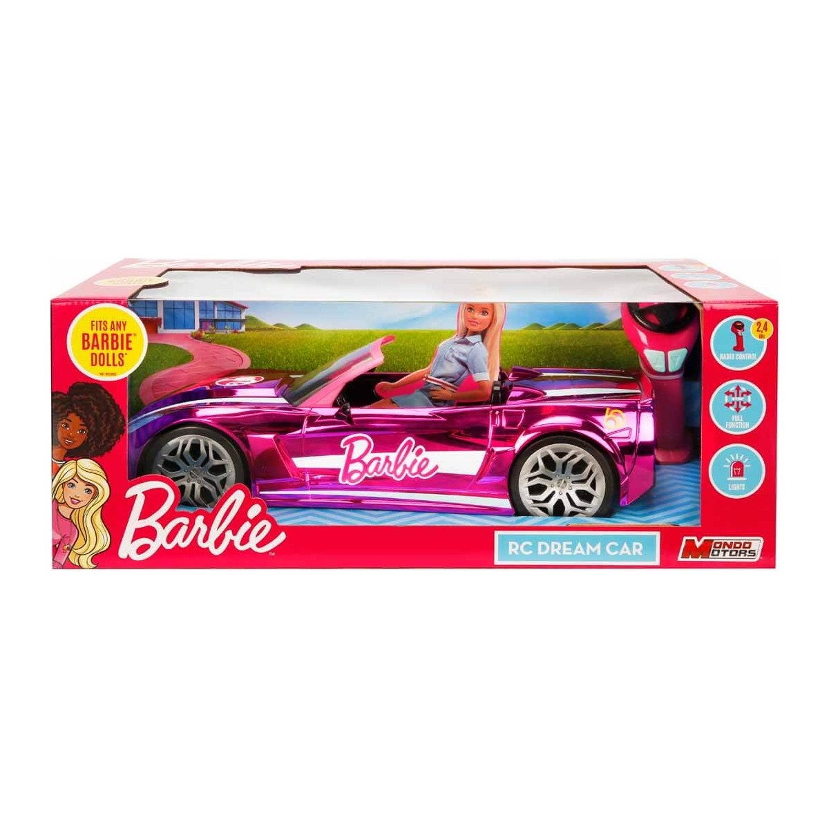 Barbie'nin Işıklı Uzaktan Kumandalı Rüya Arabası 42 cm