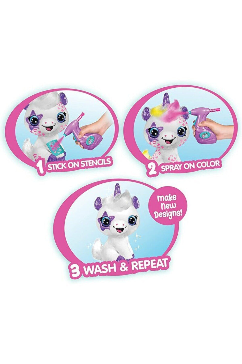Mega Oyuncak Airbrush Plush Peluş Unicorn OFG228