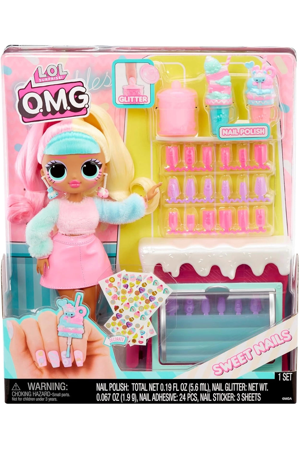 MGAE L.O.L. Surprise Sweet Nails Omg Candylicious Sprinkles Tatlı Dükkanı, Oyuncak
