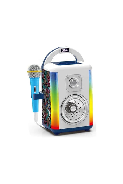 Mikrofonlu Bluetootlu Kareoke Seti Işıklı Çok Fonksiyonlu