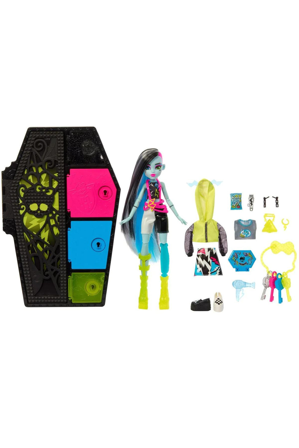MONSTER HIGH Neon Frights Bebekler HNF79 - Frankie Stein