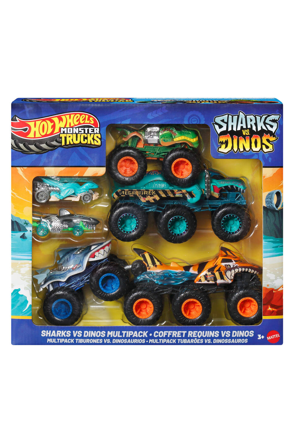 ® Monster Trucks Sharks & Dinos Araçlar Paketi JGD68