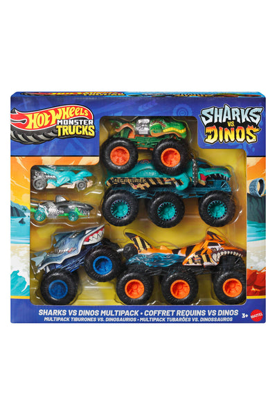 ® Monster Trucks Sharks & Dinos Araçlar Paketi JGD68