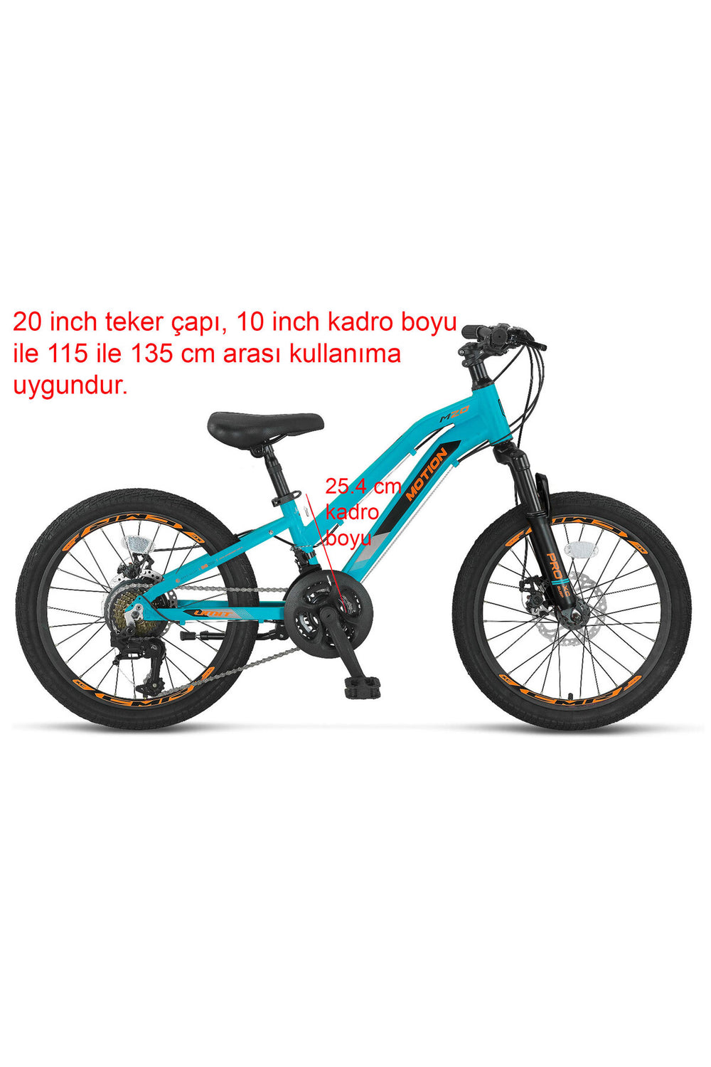 Ümit Motion 2079 MD 21 Vites 20 Jant Çocuk Bisikleti Turkuaz