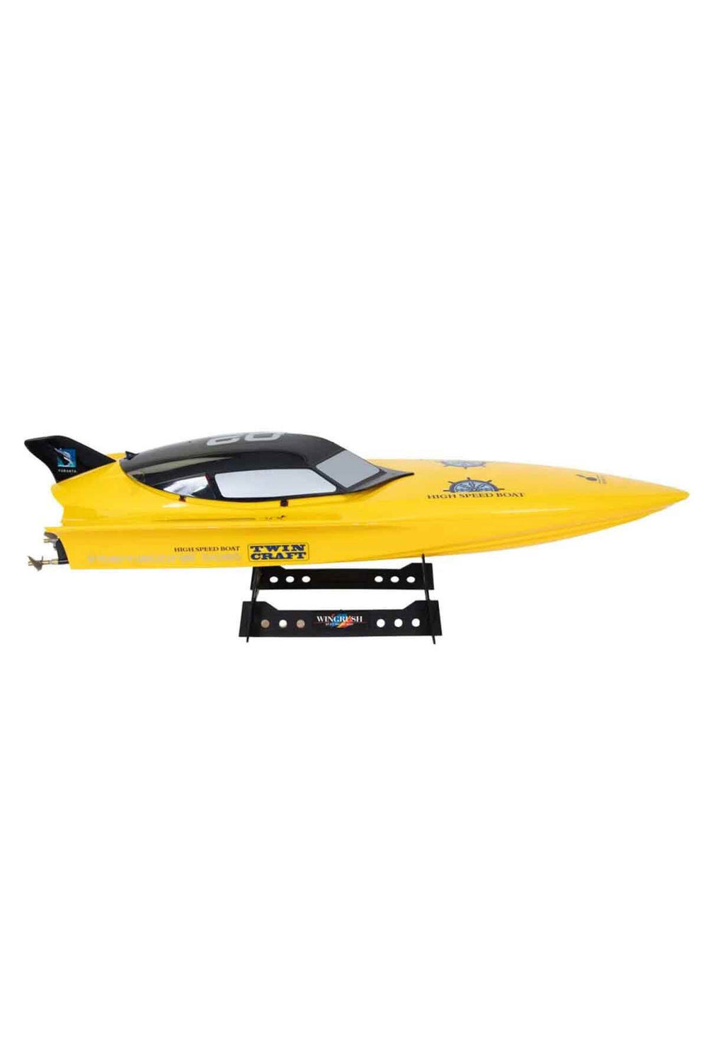 Motorlu USB Şarjlı Uzaktan Kumandalı Yarış Teknesi 74 cm - Sarı