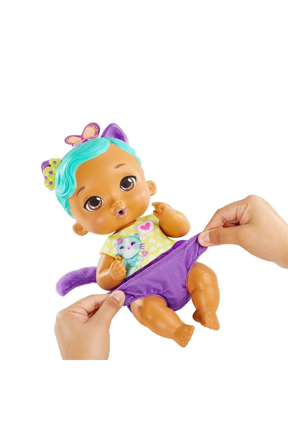 My Garden Baby Hhl22 Yavru Kedi Bebeğimin Bakım Zamanı - Mavi Saçlı Bebek My Garden Baby