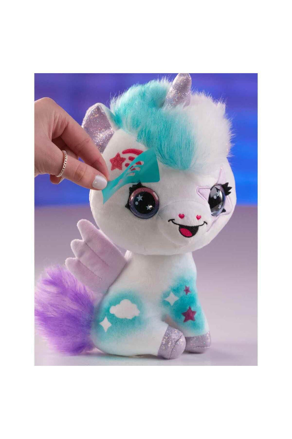 Nessiworld 28788 Airbrush Peluş Karanlıkta Parlayan Sihirli Unicorn -Sunman