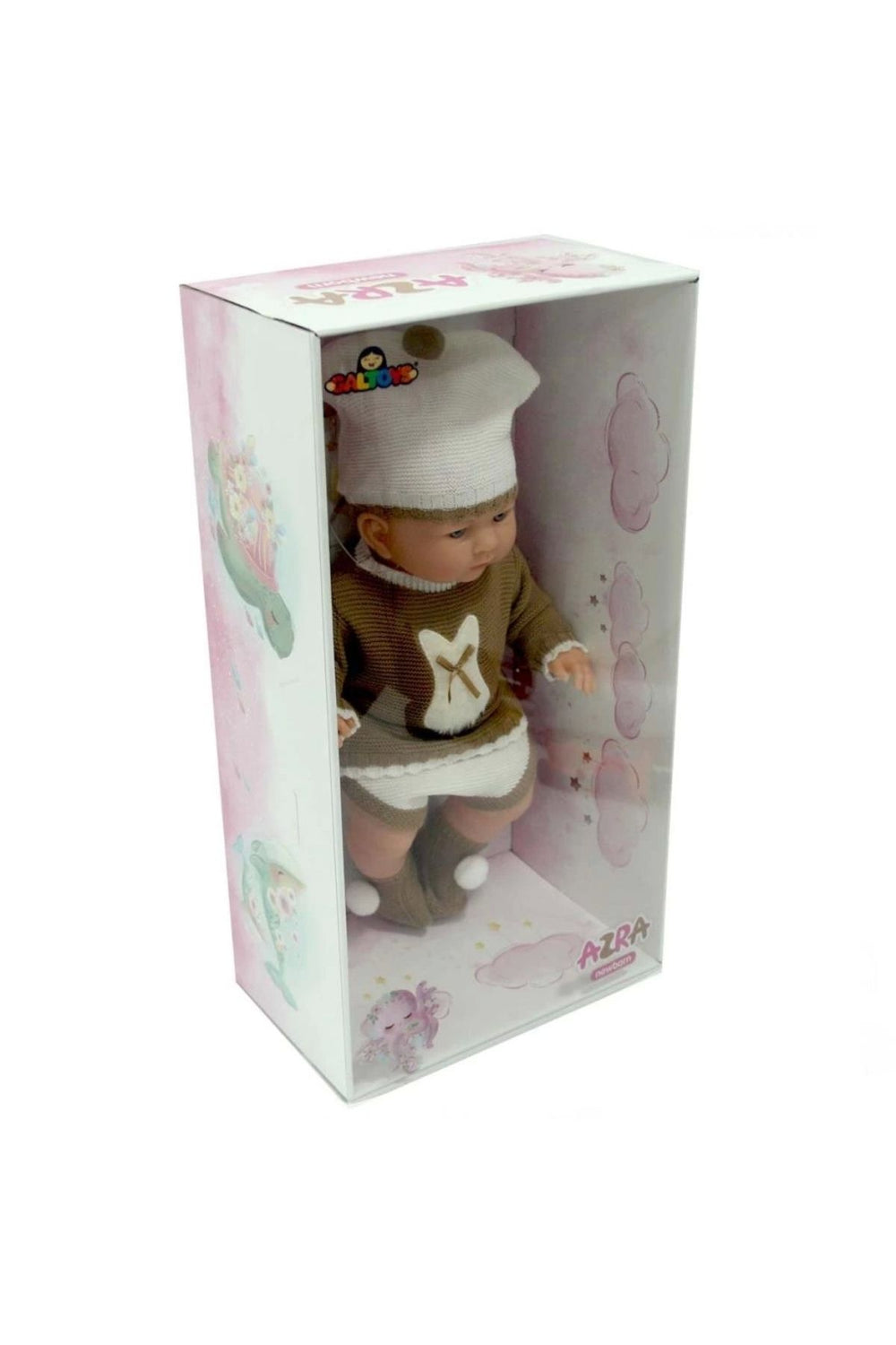 Nessiworld Yeni Doğmuş Kahve Bej Elbiseli Azra Bebek