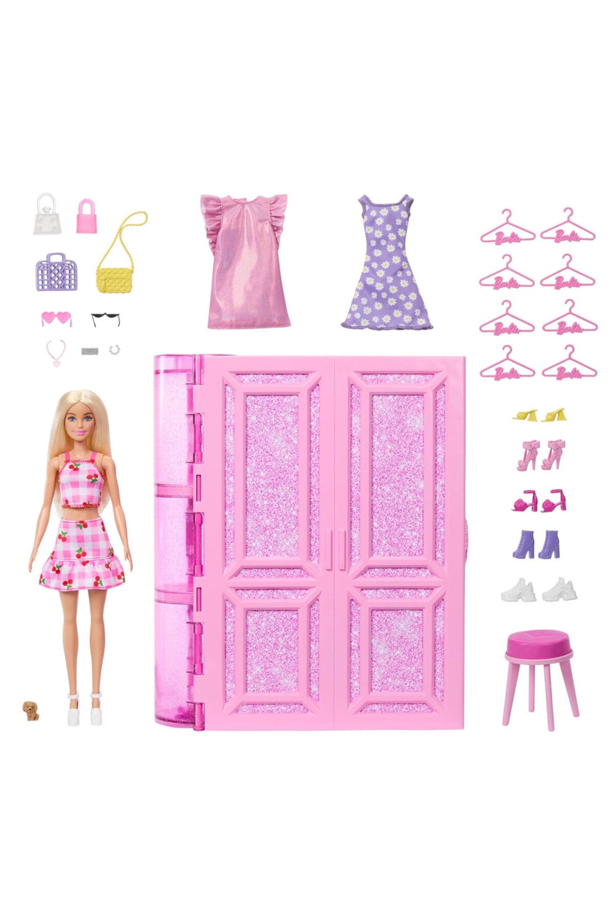 Barbie'nin Rüya Gardırobu ve Bebek Oyun Seti HXD58