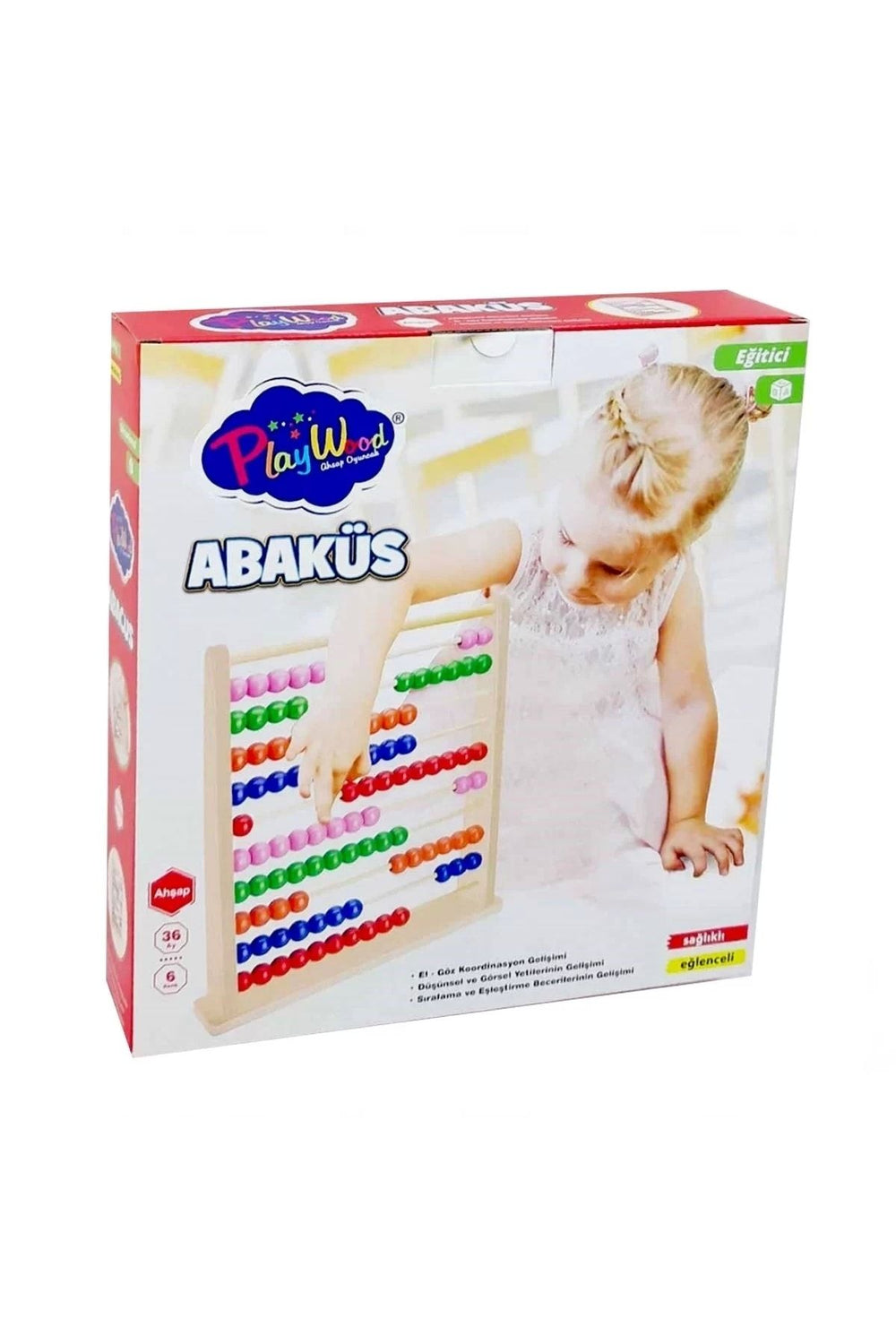 Ony-378 Kut Ahşap Büyük Abaküs Oyuncak