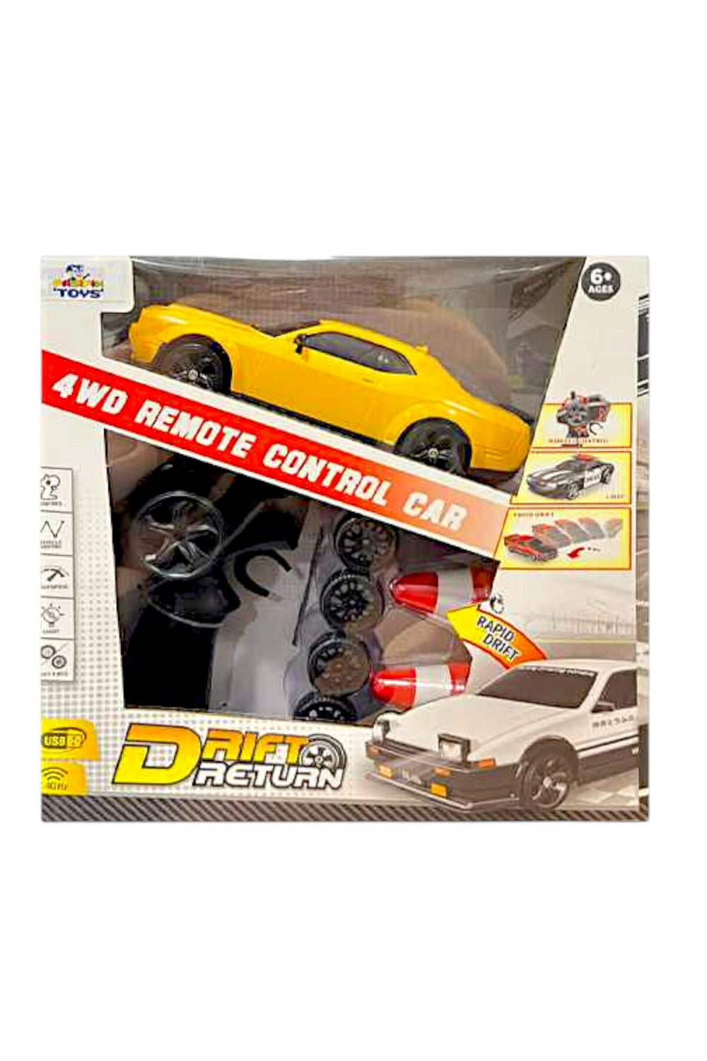 PASİFİK KUMANDALI DODGE CHALLENGER DRİFT ARABA 93217 4WD R/C 2.4GHZ USB IŞIKLI 6+