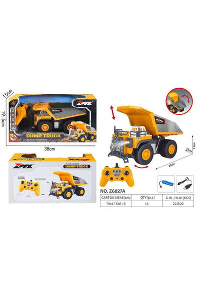 PASİFİK KUMANDALI KAMYON Z6827A 9CH F/F R/C 2.4G USB IŞIKLI ŞARJLI 1:18 3+