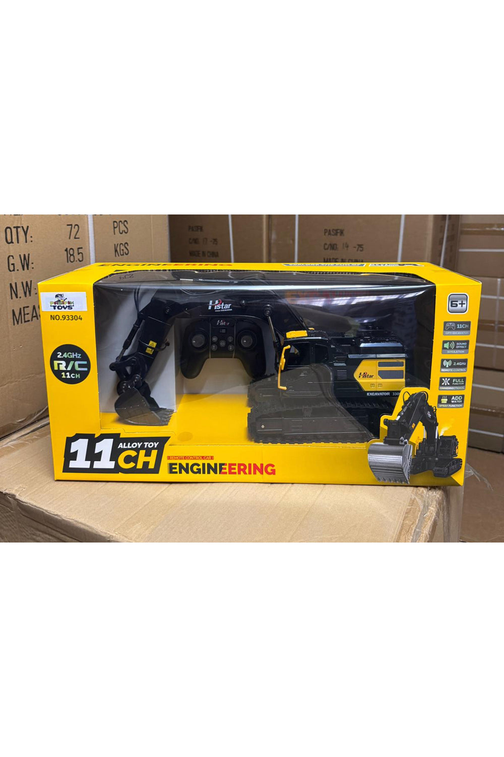 PASİFİK TOYS 2.4GHZ 1:12 ŞARJLI DUMAN ÇIKARTAN METAL UÇLU EXCAVATOR KEPÇE