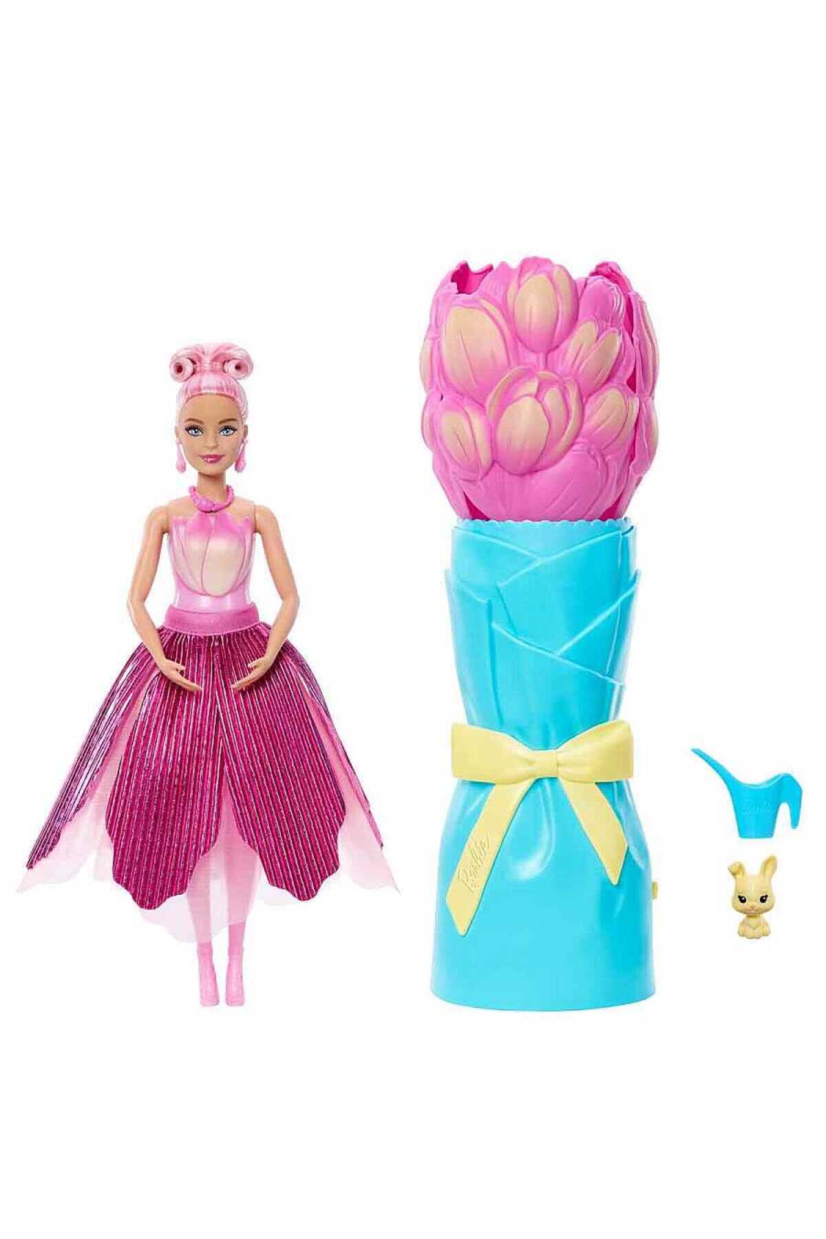 Barbie Petal Pop Barbie Bebek ve Aksesuarları Lale Oyun Seti JMF57