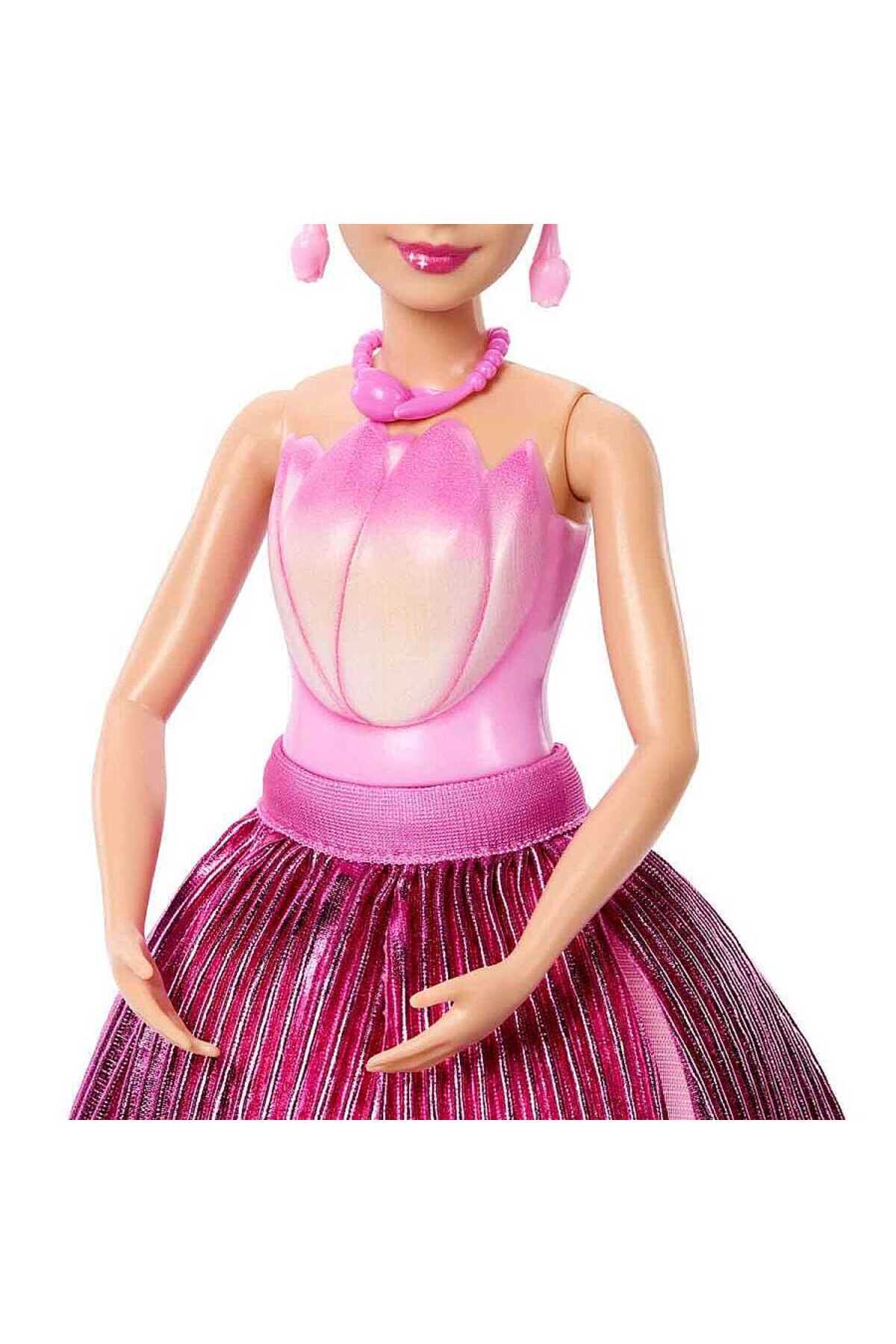 Barbie Petal Pop Barbie Bebek ve Aksesuarları Lale Oyun Seti JMF57