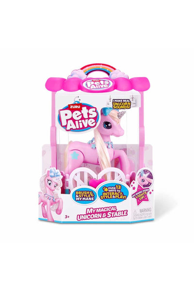 Pets Alive Sesli Ve Işıklı Sihirli Unicorn & Ahır Oyun Seti