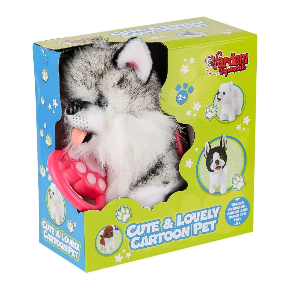 Peluş Tasmalı Yürüyen-Havlayan Husky Köpek