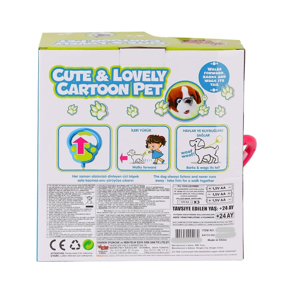 Vardem Peluş Tasmalı Yürüyen-Havlayan Pomeranian Köpek