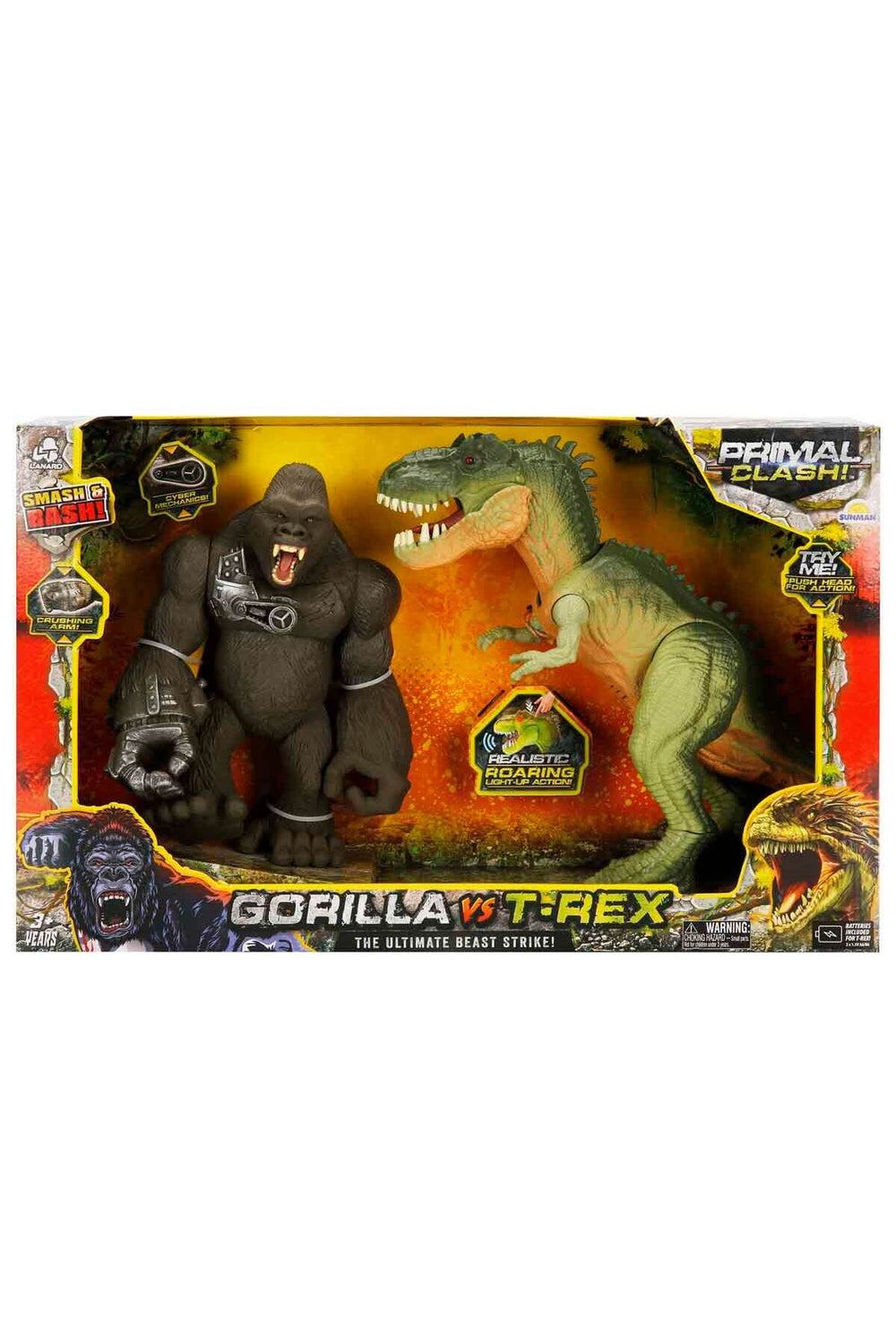 Primal Clash Goril ve T-Rex 2’li Figür Seti