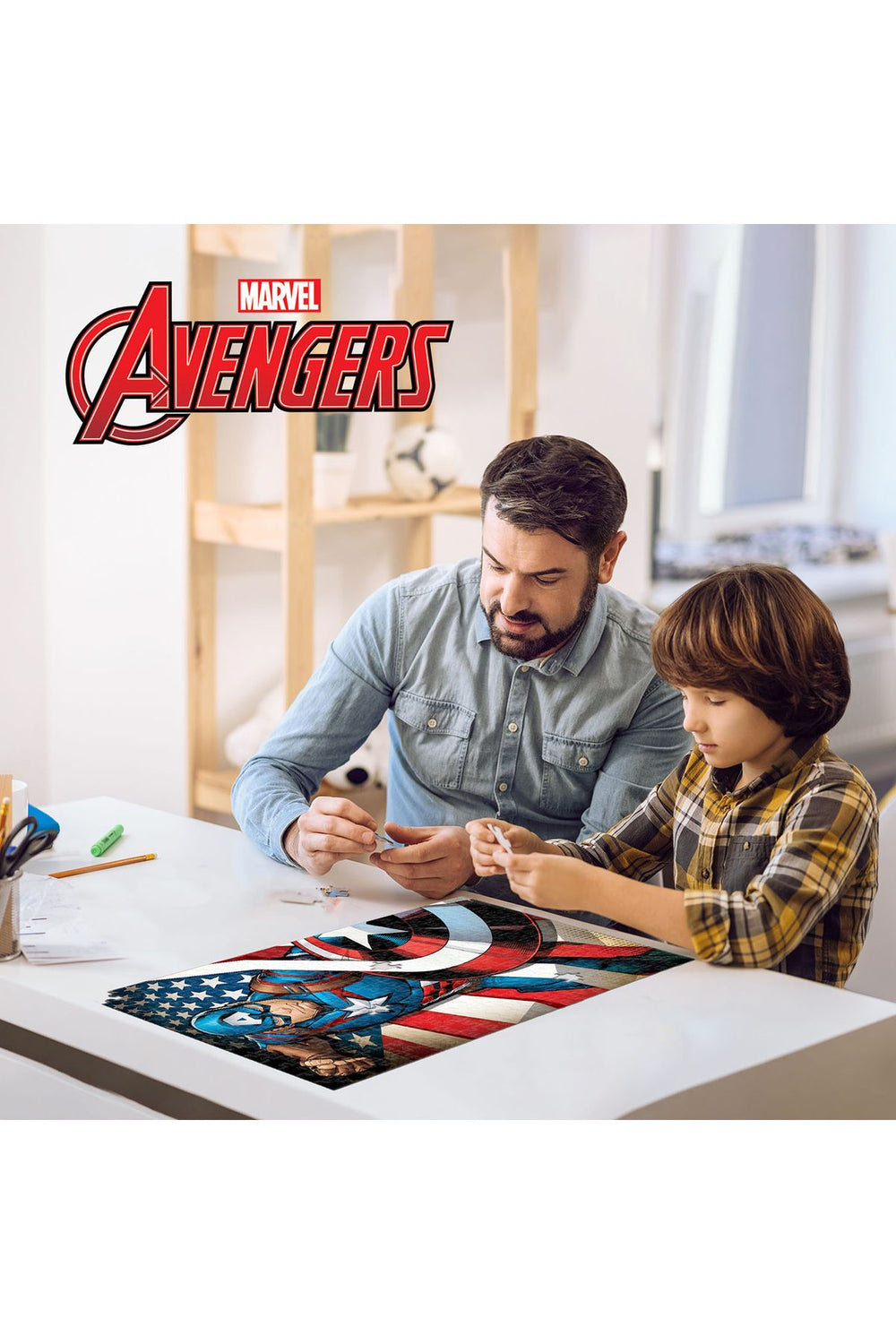 Prime 3D - Captain America 300 Parça Puzzle 35584 - Metal Kutu