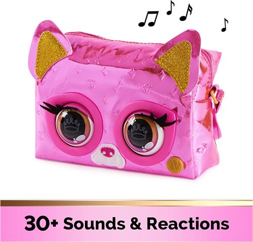 Purse Pets Fransız Bulldog Etkileşimli Göz Parlayan Hayvan Figürlü Çanta Pembe 6065582