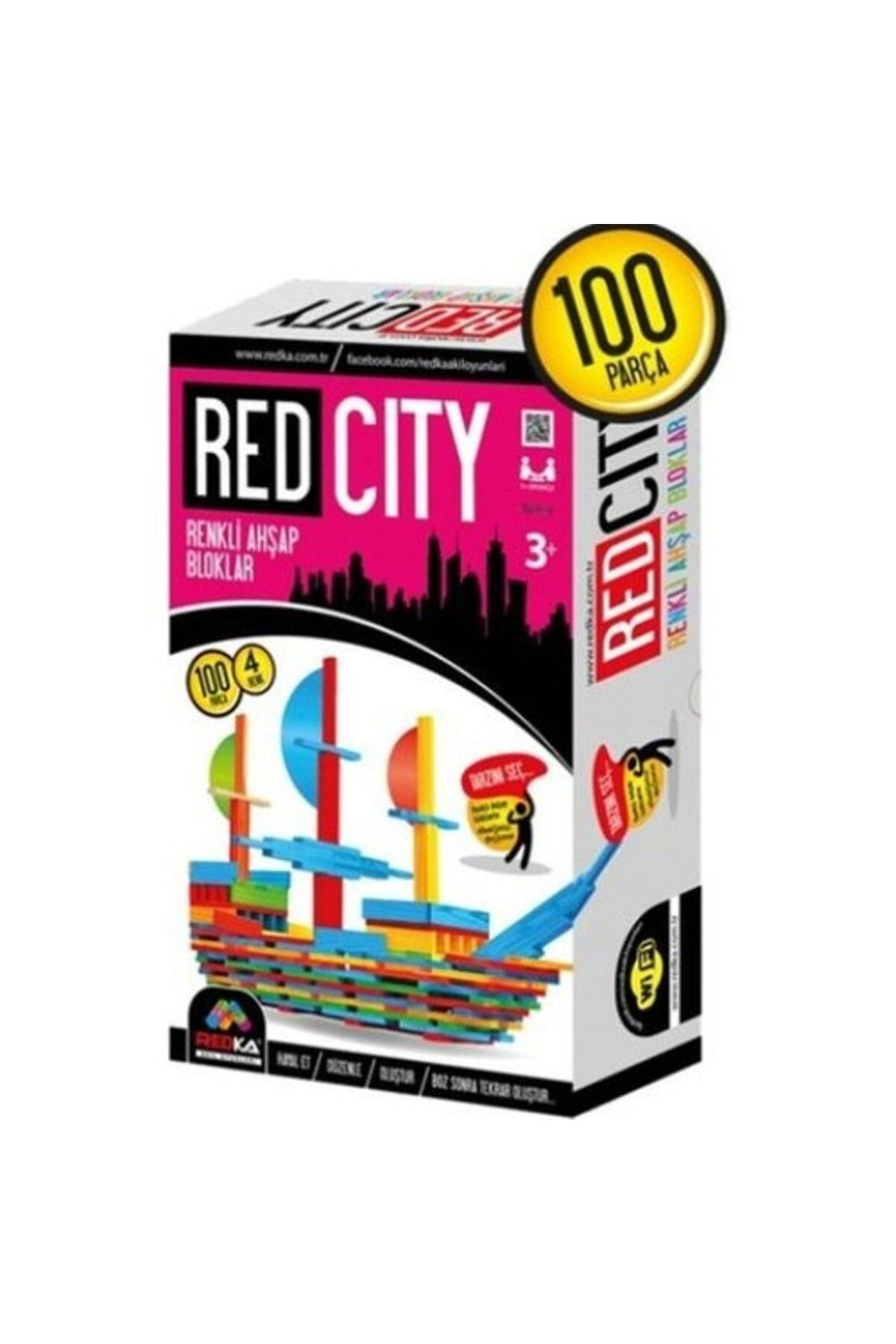 Redcity Renkli Ahşap Bloklar RD5207 Akıl, Zeka ve Strateji Oyunu, Kutu Oyunu