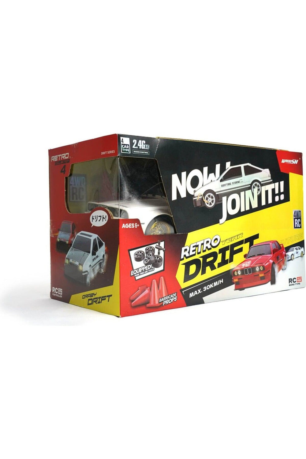 Retro Drift 1:16 Ölçek 2.4g Rc Araba 7.4V Şarj Edilebilir