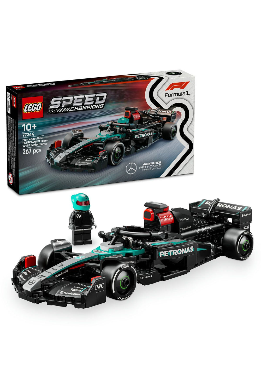 ® Speed Champions Mercedes-AMG F1® W15 Yarış Arabası 77244 - 10+ Oyuncak Yapım Seti (267 Parça)