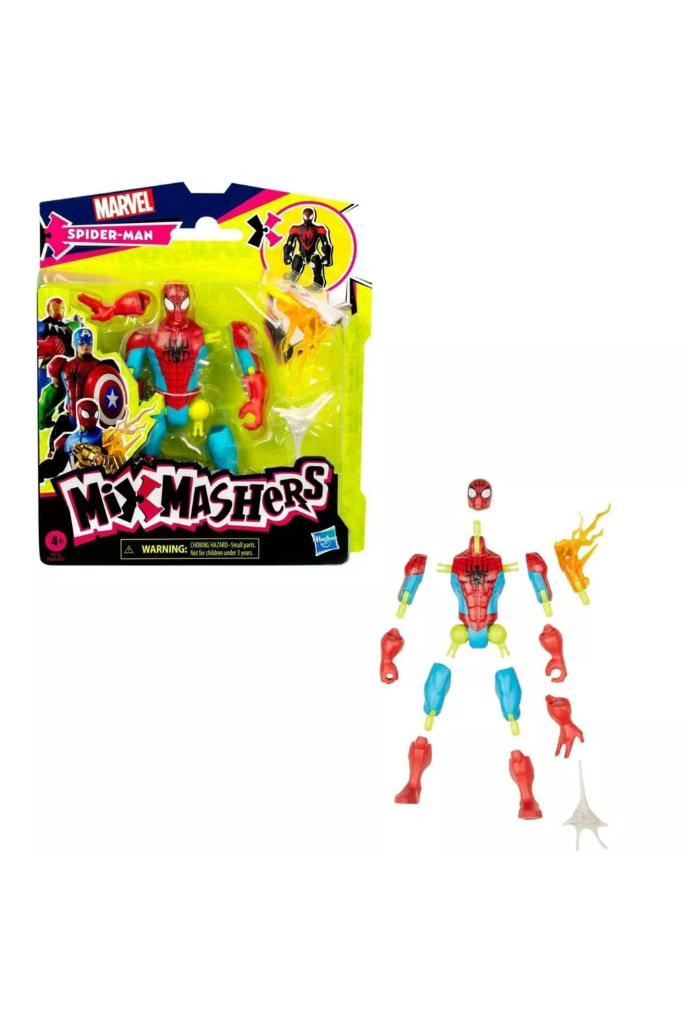 Spider-Man Mix Mashers Aksiyon Figürü – Parçalanabilir, Karıştır ve Birleştir (Orijinal Lisanslı)