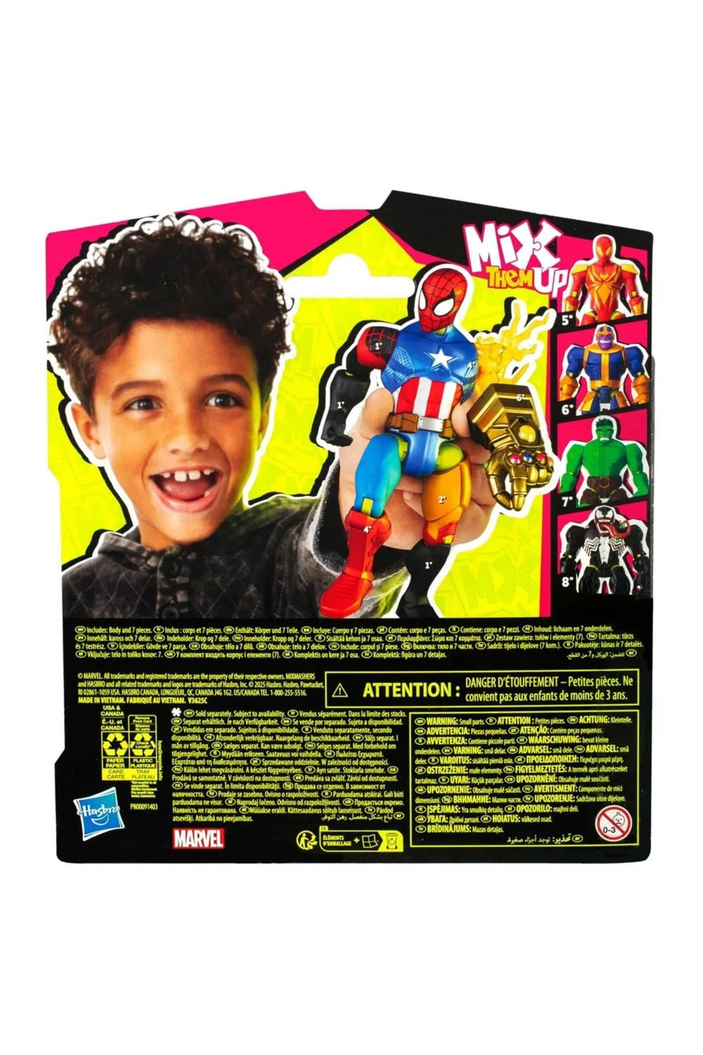 Spider-Man Mix Mashers Aksiyon Figürü – Parçalanabilir, Karıştır ve Birleştir (Orijinal Lisanslı)