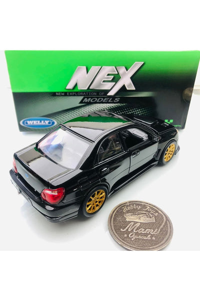 Subaru Impreza Wrx Sti Black 1:24 Ölçek Welly Marka