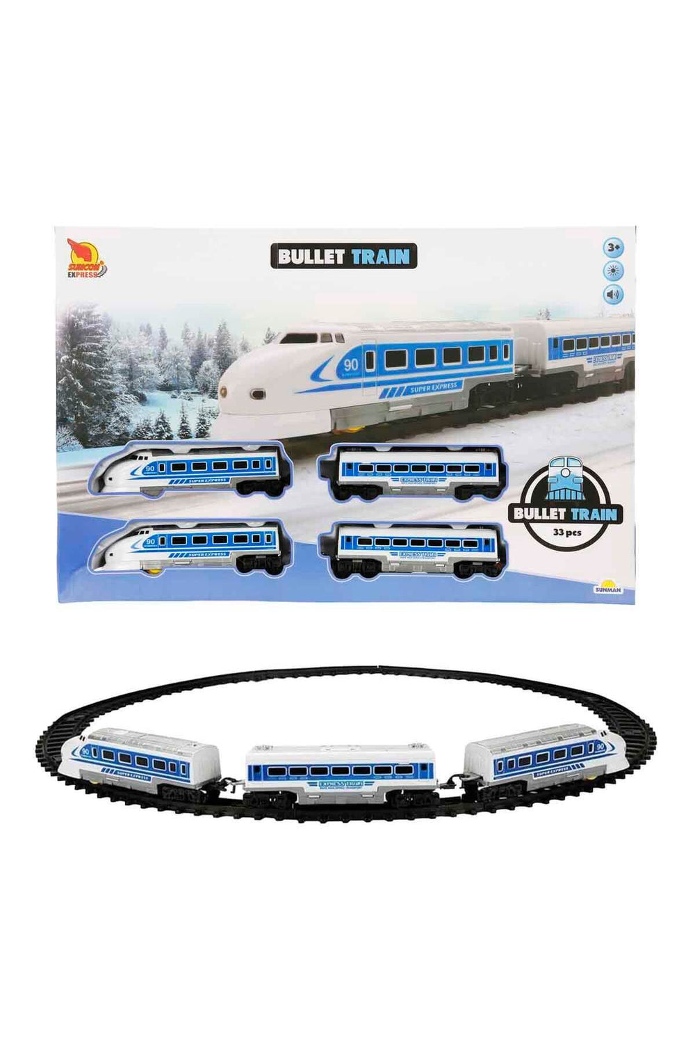 Suncon Sesli ve Işıklı Hızlı Tren Seti 33 Parça