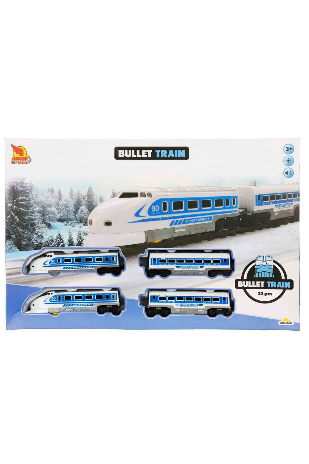 Suncon Sesli ve Işıklı Hızlı Tren Seti 33 Parça