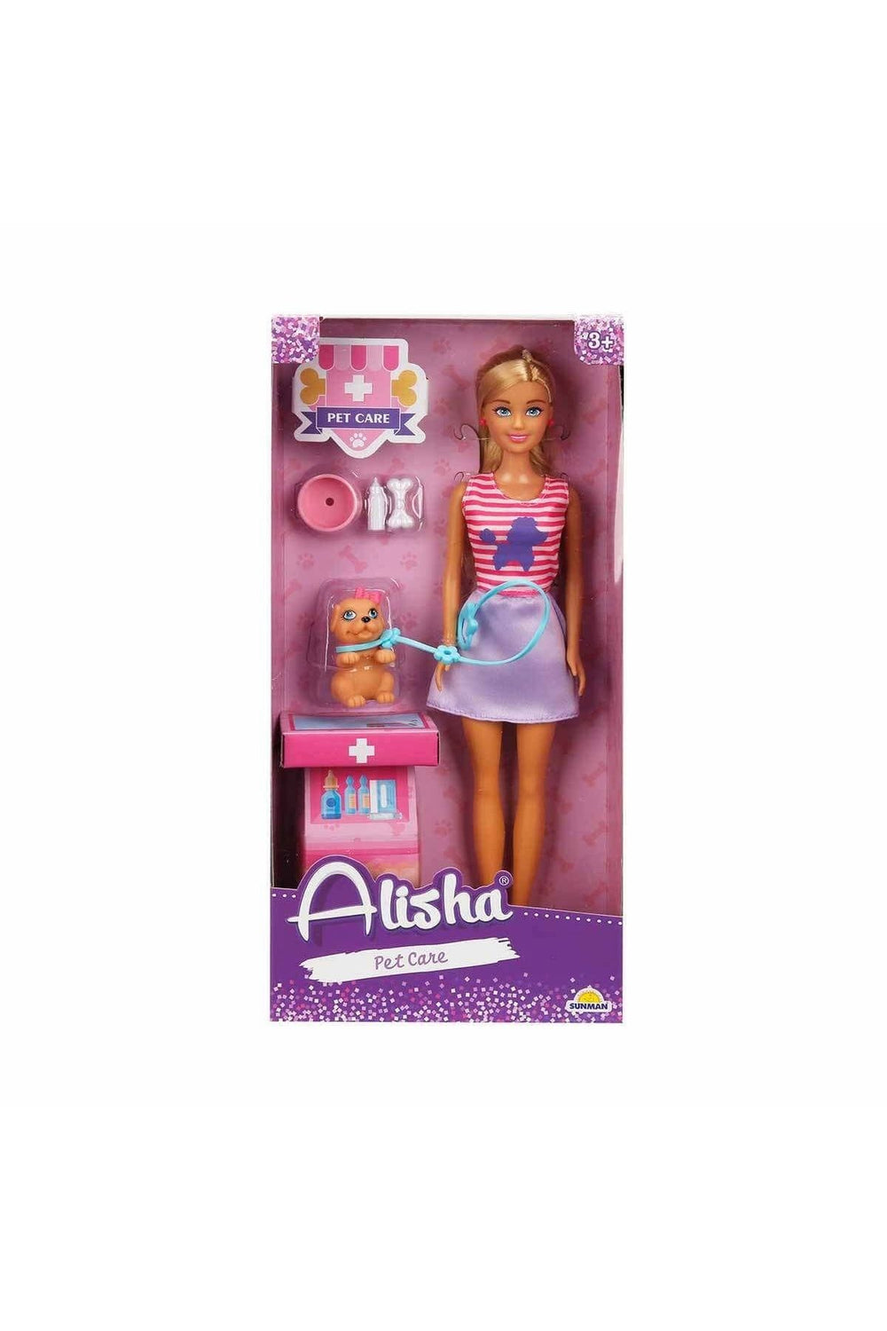 Sunman 3384 Sun-rst-sıs-minik Alisha Bebek Veteriner Aksesuarlı Set 29 Cm 2a-
