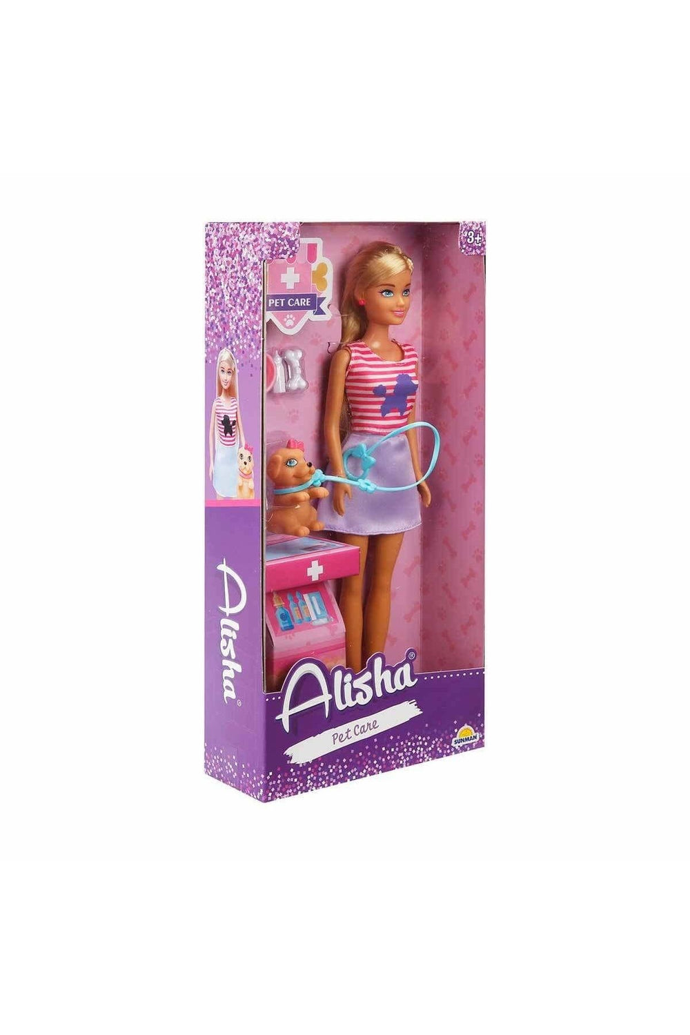 Sunman 3384 Sun-rst-sıs-minik Alisha Bebek Veteriner Aksesuarlı Set 29 Cm 2a-
