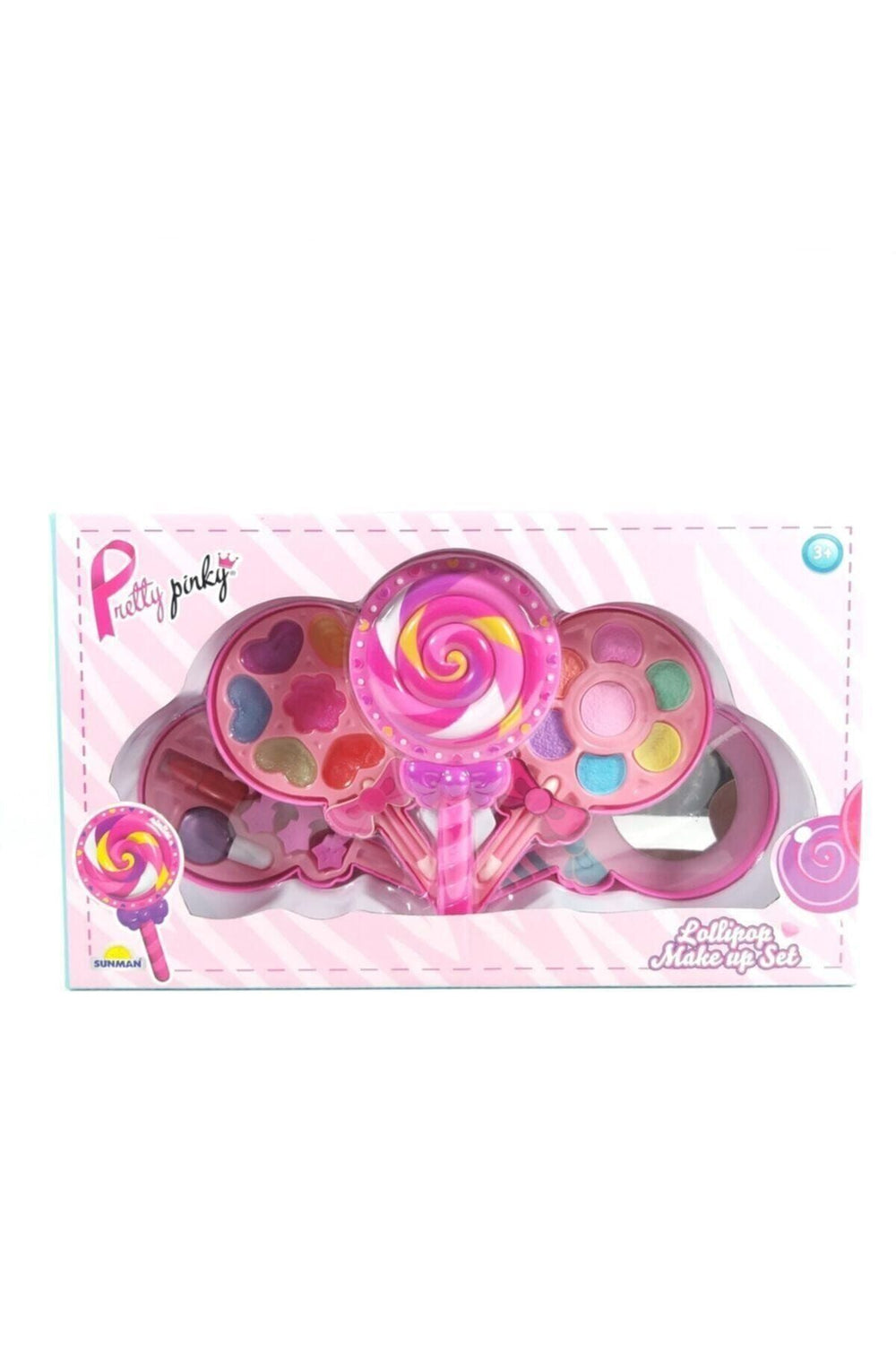 Sunman Pretty Pinky Lolipop Şekilli Oyuncak Güzellik ve Makyaj Seti Katlanabilen- 5 Katman Makyaj Seti