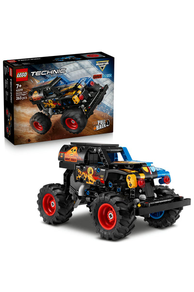 ® Technic Monster Jam™ Grave Digger™ Ateş ve Buz 42219 – 7+ Oyuncak Yapım Seti (263 Parça)