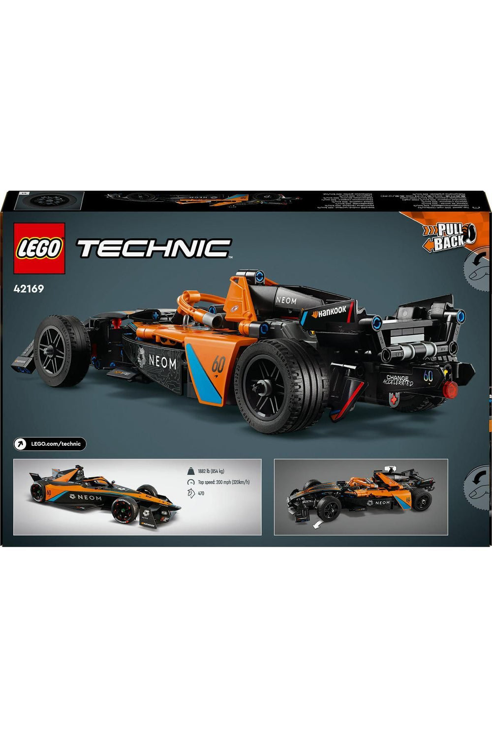 ® Technic NEOM McLaren Formula E Yarış Arabası 42169 -9 Yaş ve Üzeri İçin Yapım Seti (452 Parça)