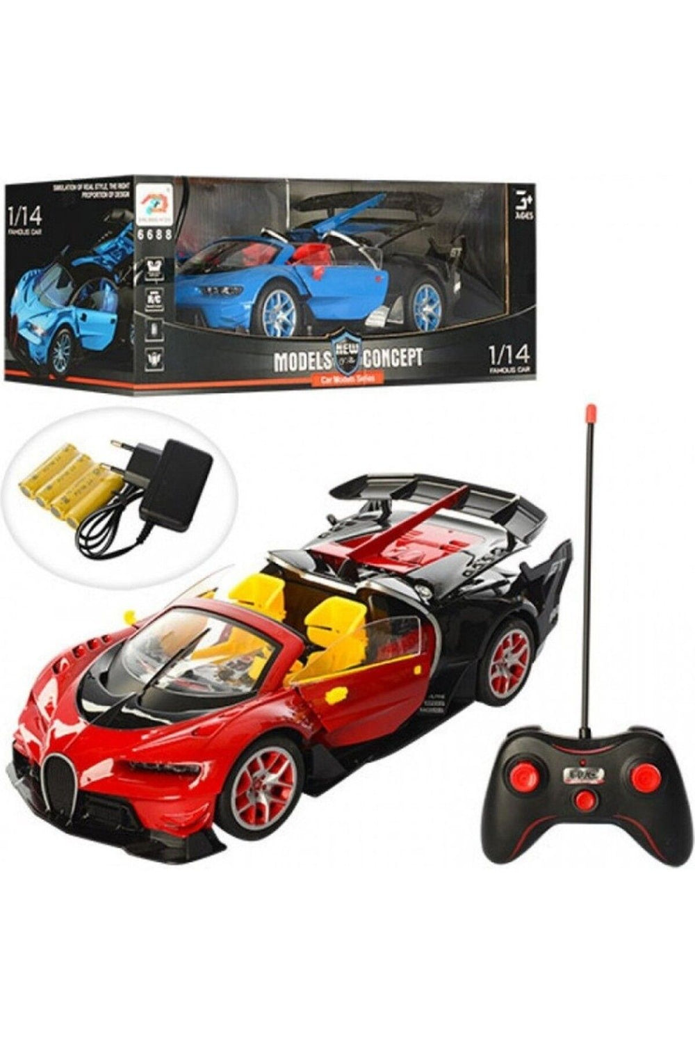 Uzaktan Kumandalı Bugatti Chiron Kapıları Açılır Şarjlı Işıklı
