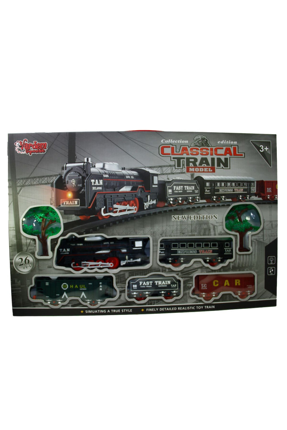 Vardem Vardem Kutulu 26 Parça Işıklı ve Sesli Classic Model Tren Set