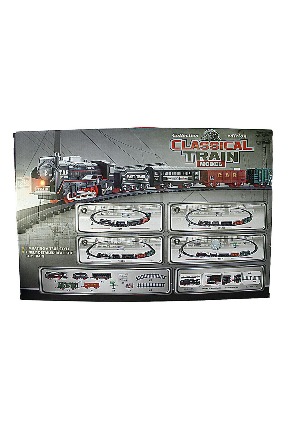 Vardem Vardem Kutulu 26 Parça Işıklı ve Sesli Classic Model Tren Set