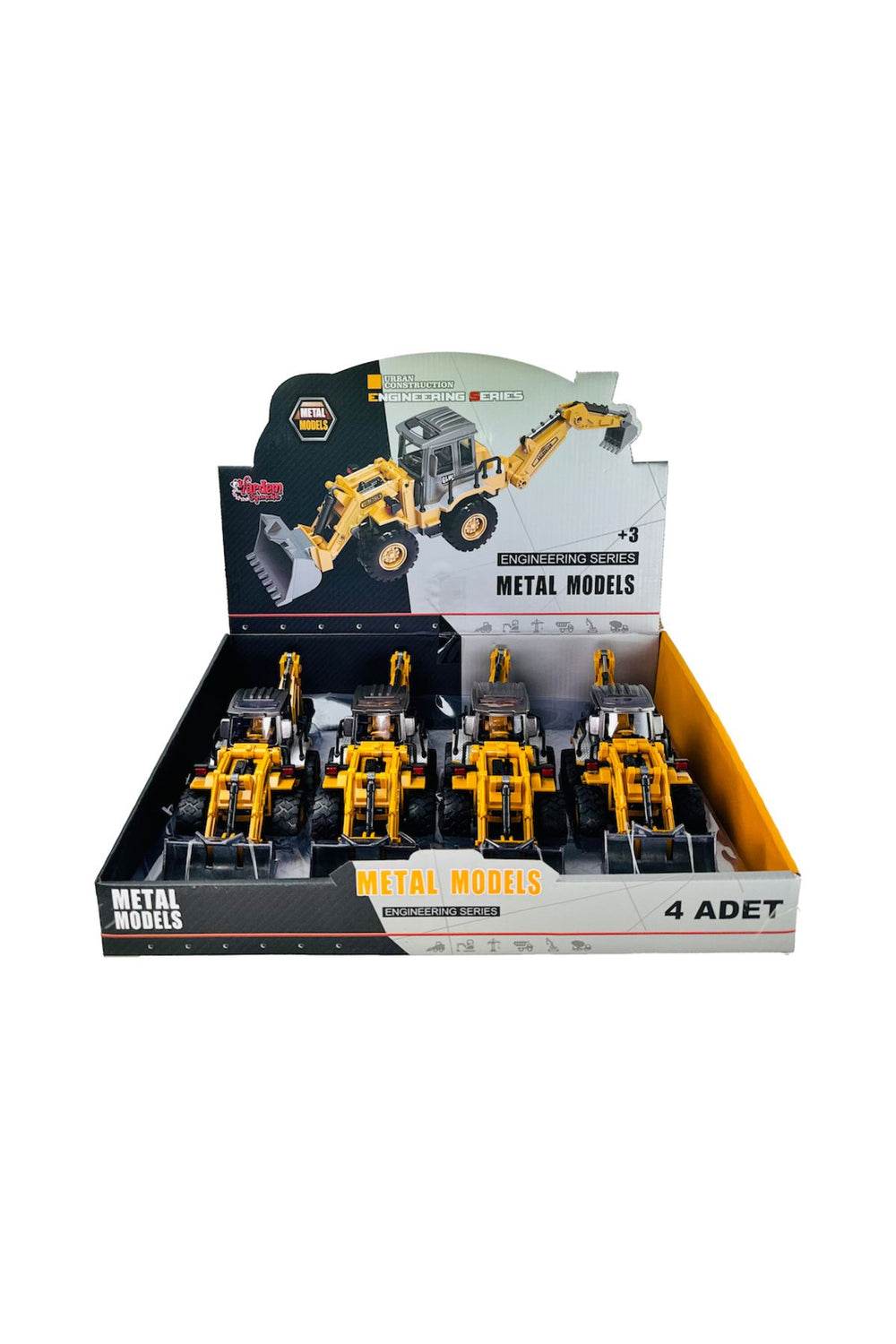 Vardem Vardem Kutulu Sürtmeli Metal İnşaat Aracı 1:55 Kazıcı Yükleyici