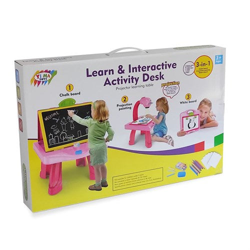 Yazı Tahtalı Interaktif Eğitim Seti 3in1 Pembe Kzl-ym127 MB397